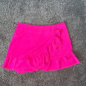 Pink shein wrap around skirt